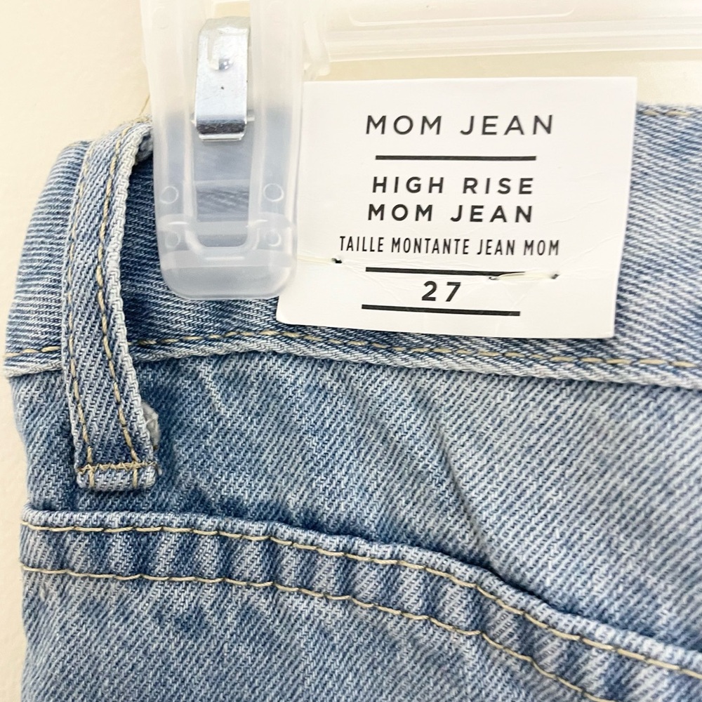 Sz 27 women mom Jean high rise Classic Blue Denim Jeans cotton NWT - Picture 4 of 12
